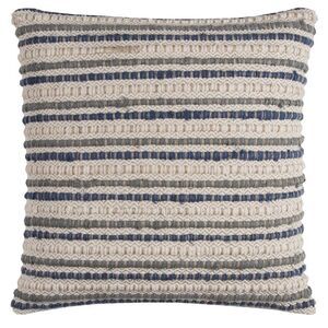 Rizzy Home - 20"x20" Oversize Striped Square Throw Pillow Cover Blue